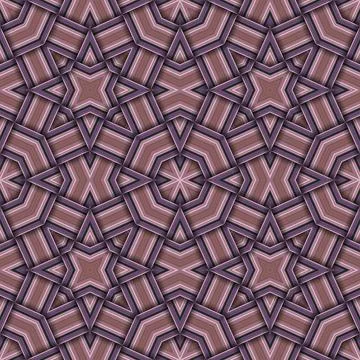Star seamless pattern. Woven pattern of lines. Illustrazione stock