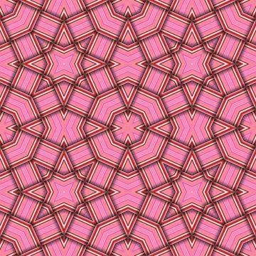 Star seamless pattern. Woven pattern of lines. Stock Illustration