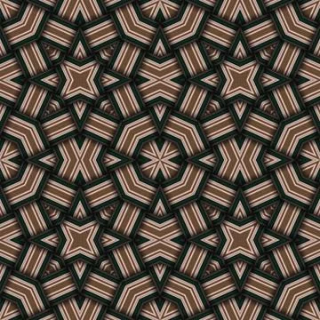Star seamless pattern. Woven pattern of lines. Illustrazione stock