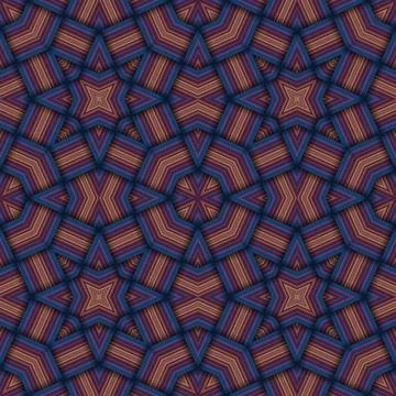 Star seamless pattern. Woven pattern of lines. Stock Illustration