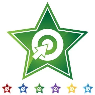 Star set - bullseye Stock Illustration