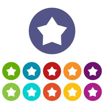 Star set icons Stock Illustration