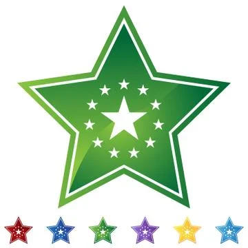 Star set Stock Illustration