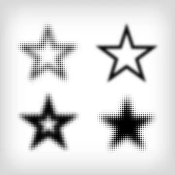 Star shape with 4 different dots. Stock Illustration