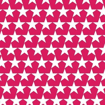 Star shape and heart pattern background on red background Stock Illustration