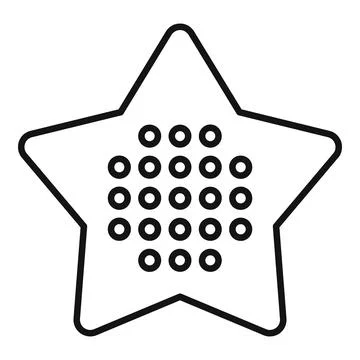 Star shape with circles forming a bigger star icon 스톡 일러스트