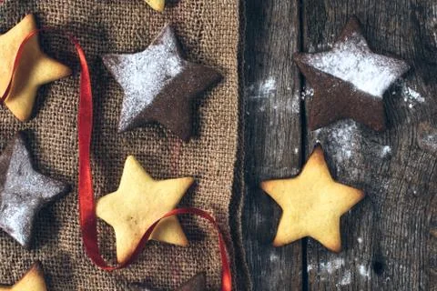 Star shape cookies Stock Photos