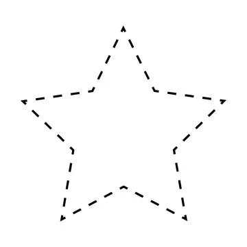 Star shape dashed icon vector symbol for creative graphic design ui element Stock Illustration