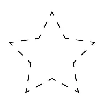 Star shape dashed icon vector symbol for creative graphic design ui element  Stock Illustration