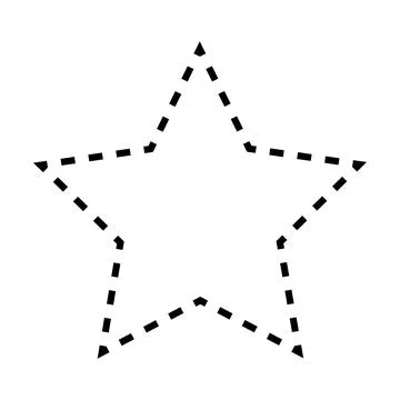 Star shape dashed icon vector symbol for creative graphic design ui element  Stock Illustration