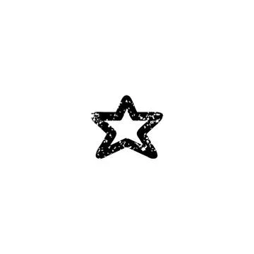 Star shape distressed icon Stock Illustration