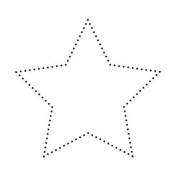 Star shape dotted icon vector symbol for creative graphic design ui element Stock Illustration