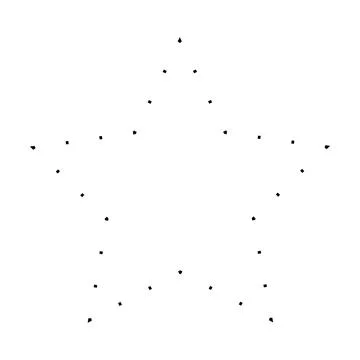 Star shape dotted icon vector symbol for creative graphic design ui element  Stock Illustration