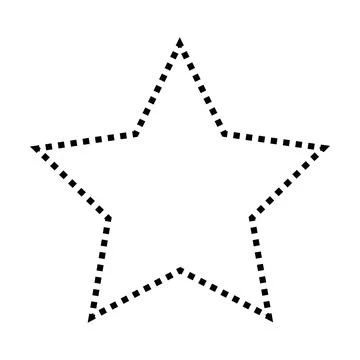 Star shape dotted icon vector symbol for creative graphic design ui element  Stock Illustration