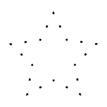 Star shape dotted icon vector symbol for creative graphic design ui element  Stock Illustration