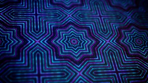 Star Shape Electric Digital Mandala Stock Footage 102922080