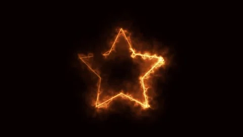 Star shape fire effect green screen background Stock Footage 279818263