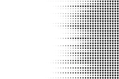 Star Shape Halftone Gradient Background Right Side Stockillustratie