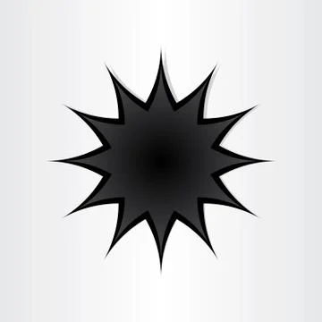 Star shape hole in paper Stock Illustration