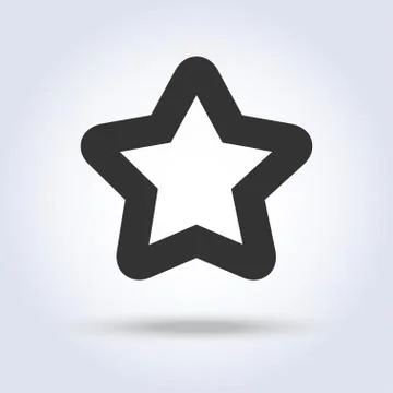 Star shape icon in flat design Stock Illustration