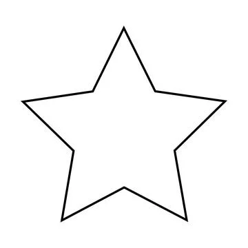 Star shape icon vector symbol outline stroke for creative graphic design ui e Stock Illustration