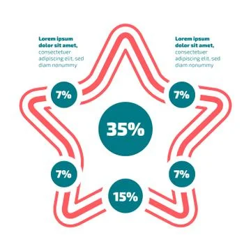 Star shape infographic Stock Illustration