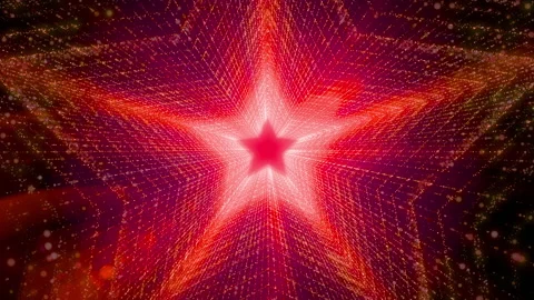 Star shape light glow stroke neon flicker particle loop animation Stock Footage 152500600