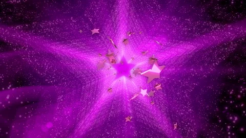 Star shape light glow stroke neon flicker particle loop animation Stock Footage 152923171