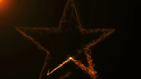 Star Shape With Light Stroke Background Loop Stock Footage 119370343