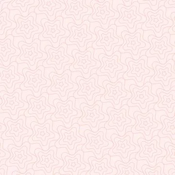 Star shape line art seamless geometric vector pattern design in pastel color Illustrazione stock