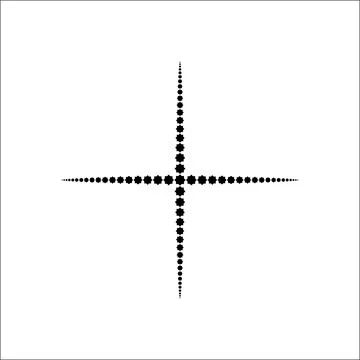 Star Shape Made from Eight Point Star Composition. Vector Illustration Stock Illustration