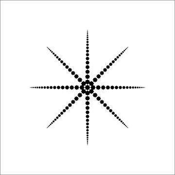Star Shape Made from Eight Point Star Composition. Vector Illustration Stock Illustration