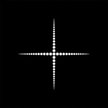 Star Shape Made from Eight Point Star Composition. Vector Illustration Illustrazione stock