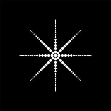 Star Shape Made from Eight Point Star Composition. Vector Illustration Stockillustratie