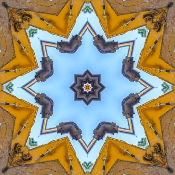 Star shape made from a tractor arm Foto stock