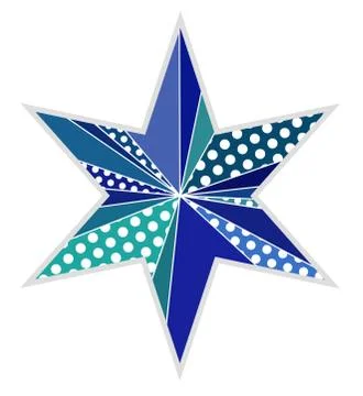 Star shape made of triangles. Isolated Stock Illustration