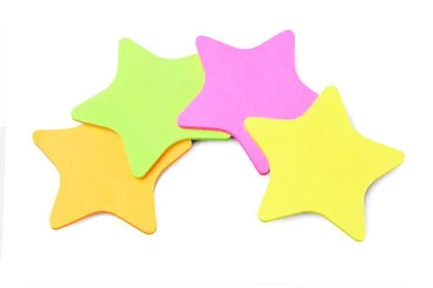 Star shape paper stickers Stock Photos