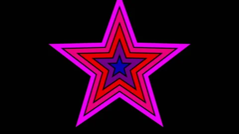 Star shape, retro 70s colors Stock Footage 137766252