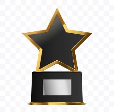 Star shape trophy award isolated Stock Illustration