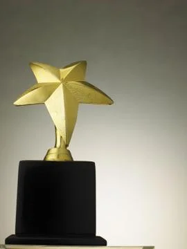 Star shape trophy Stock Photos