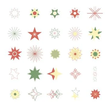 Star shape vector icon set イラスト素材