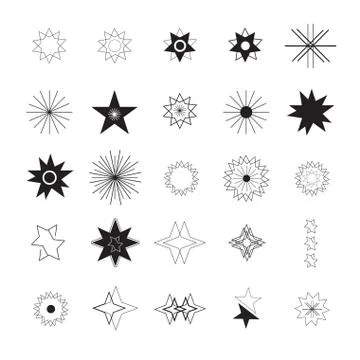 Star shape vector icon set イラスト素材