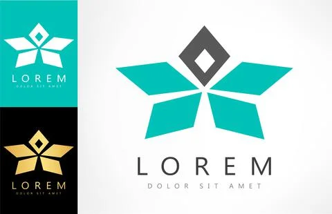 Star shape vector logo design Stock Illustration