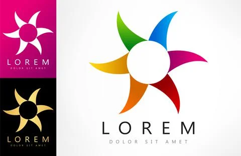 Star shape vector logo design Stock Illustration