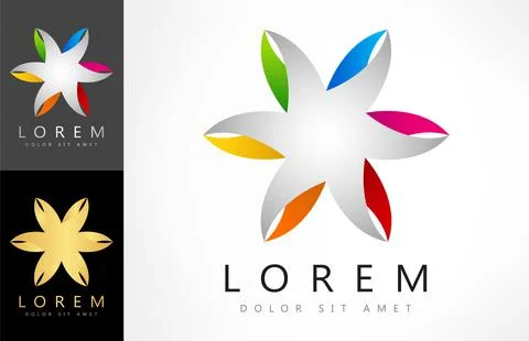 Star shape vector logo design Stock Illustration