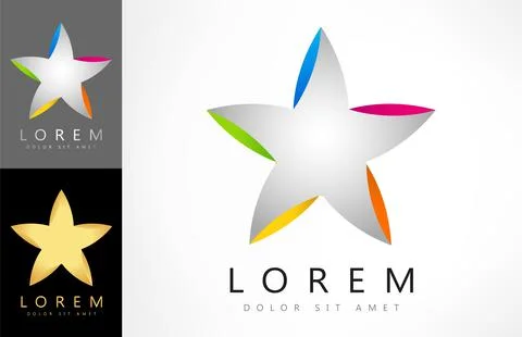 Star shape vector logo design Stock Illustration