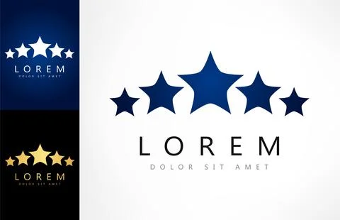 Star shape vector logo design Stock Illustration