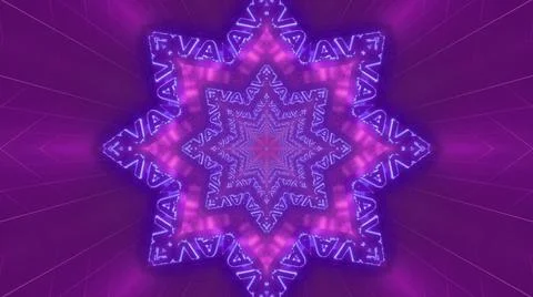 Star shaped abstract text space galaxy tunnel 3d illustration wallpaper Stockillustratie