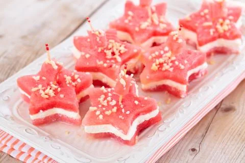 Star-shaped appetizers. Stock Photos
