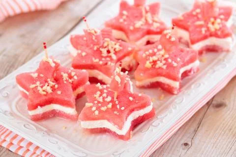 Star-shaped appetizers. Stock Photos